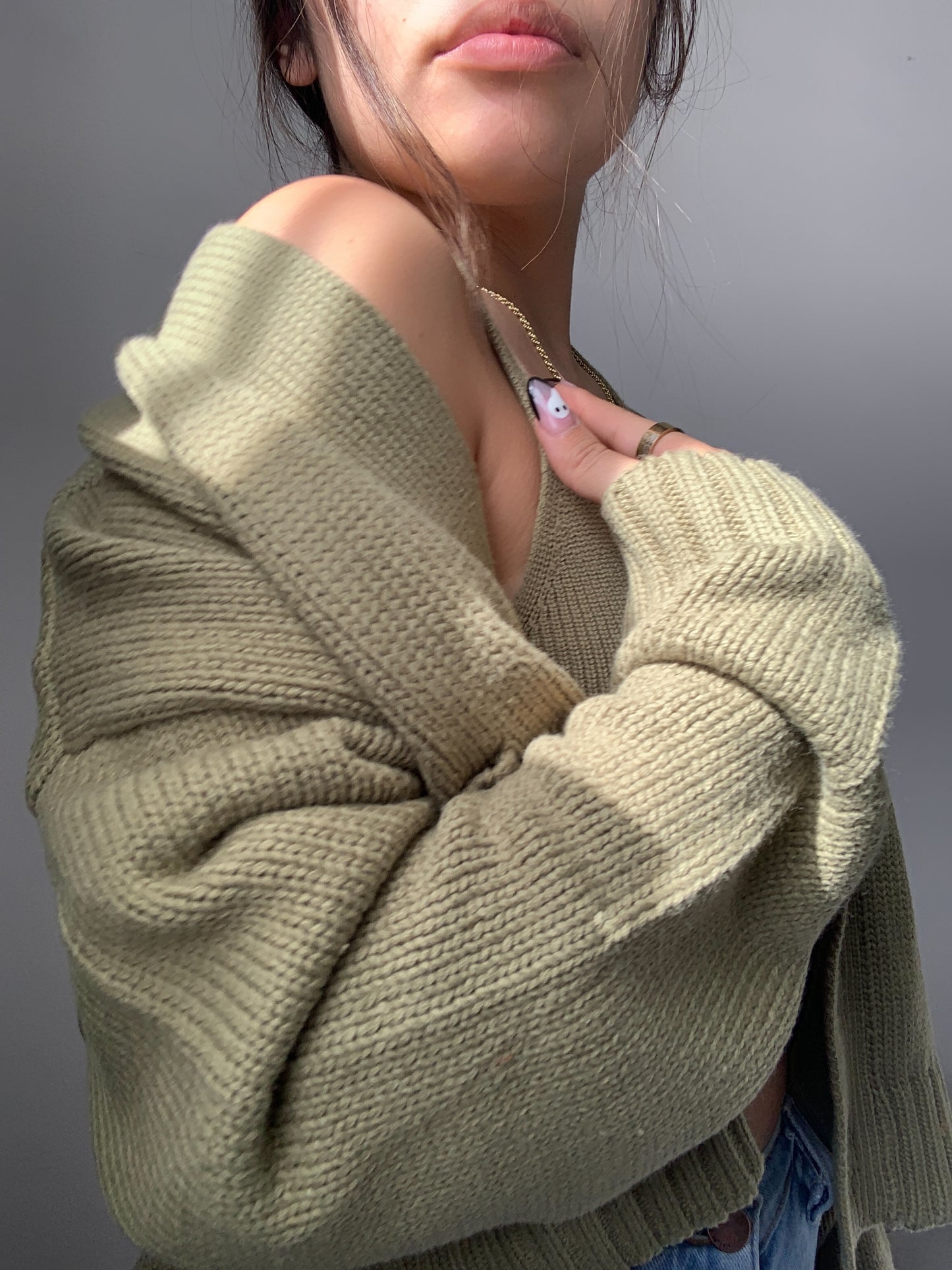 Ethereal cardigan (olive green)