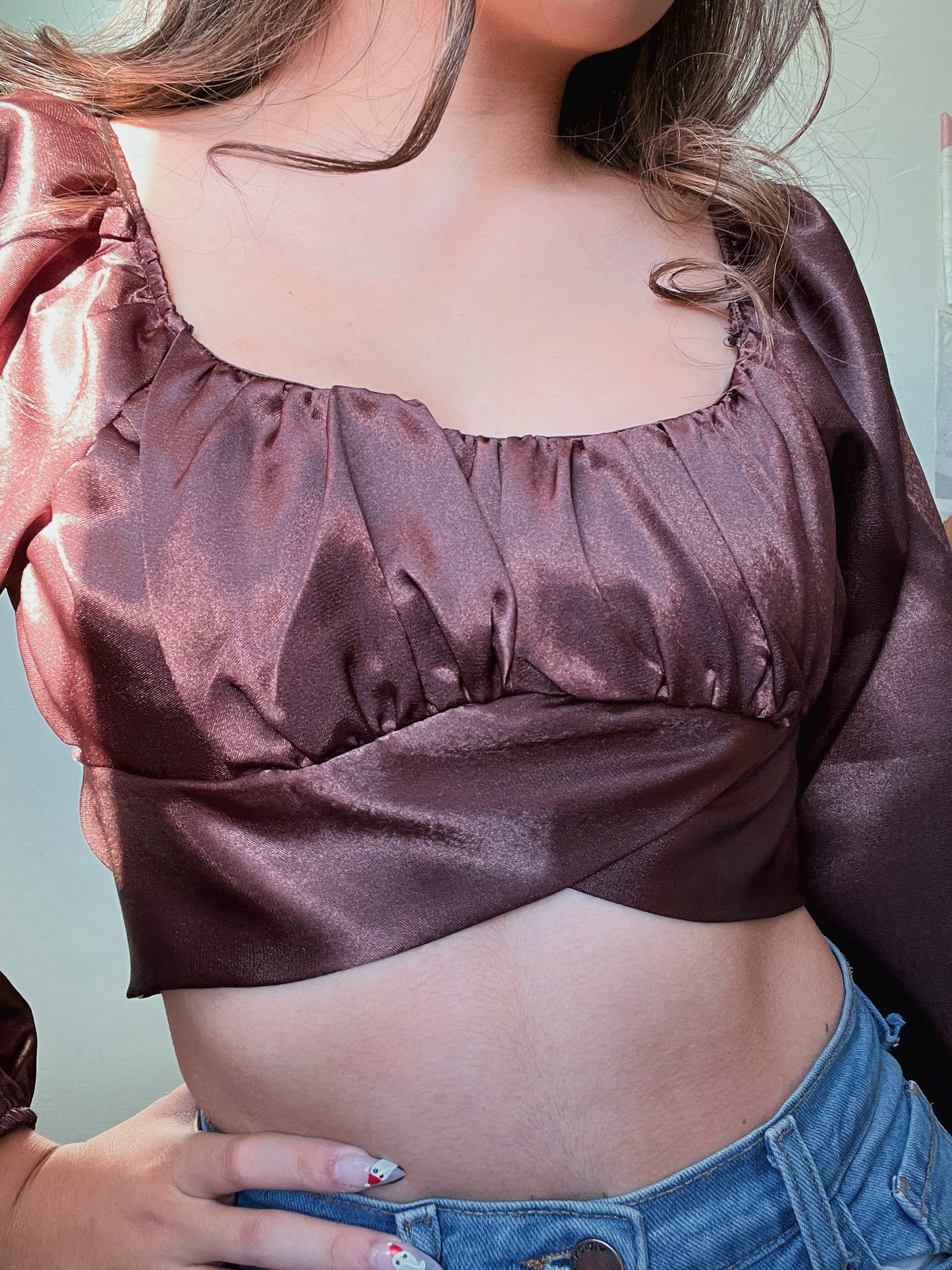 Gift Wrapped Top (Brown)