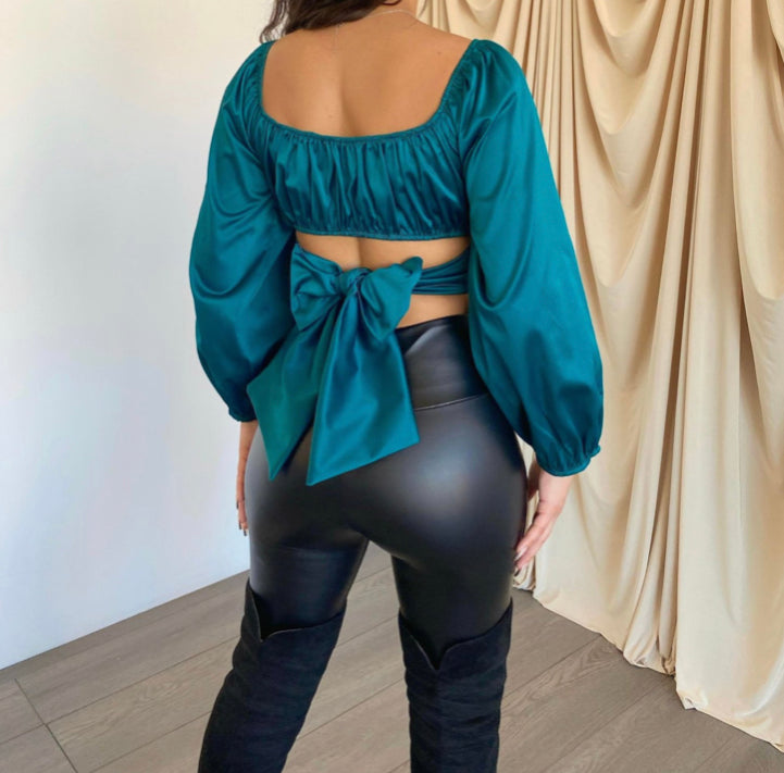 Gift Wrapped Top (Teal)