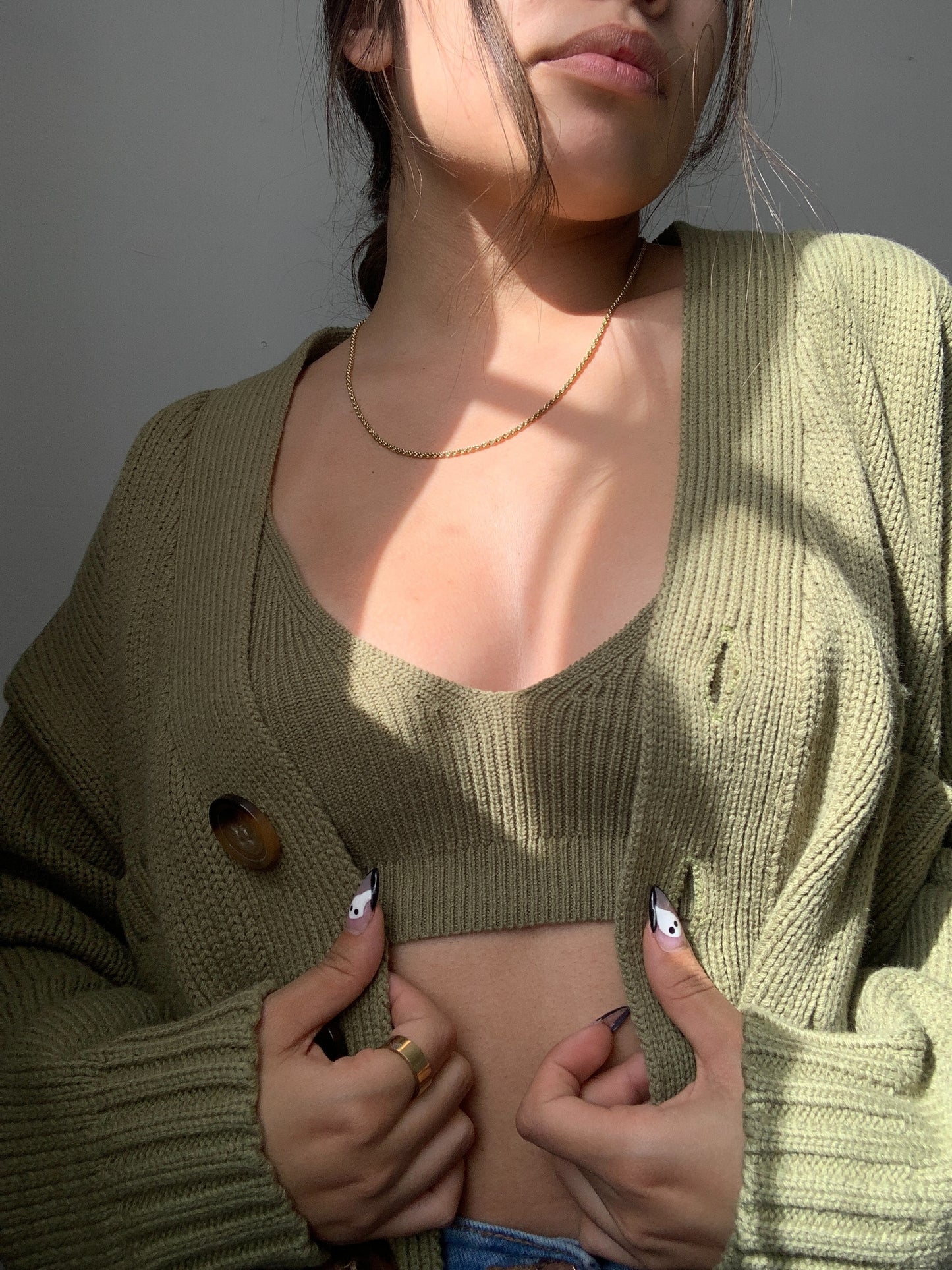 Ethereal cardigan (olive green)